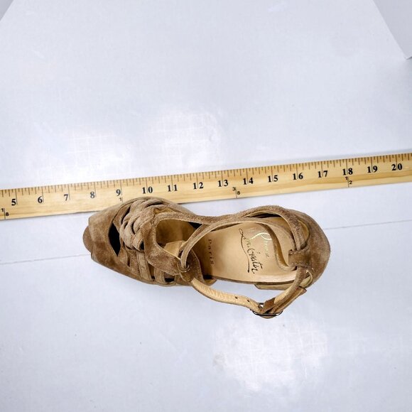 Christian Louboutin Suede Leather Carlotta Ultra High 160mm Platform Heels 35 - Picture 12 of 16